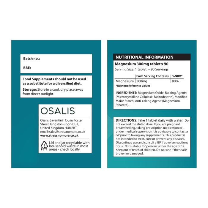 Osalis Magnesium 300mg Supplement
